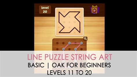 Line Puzzle String Art Basic Oak For Beginners Levels 11 To 20