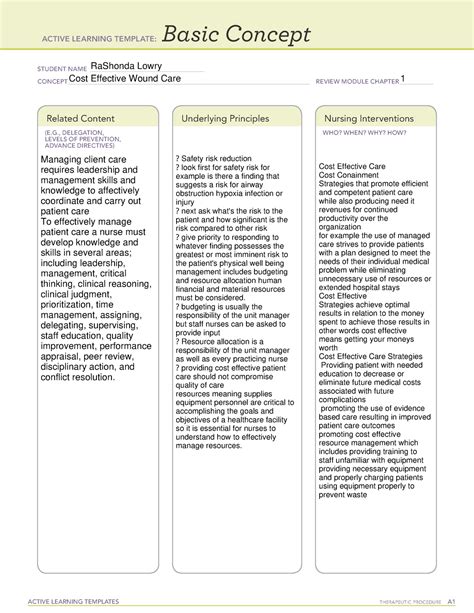 Ati Basic Concept Template Grief Loss And Palliative Care