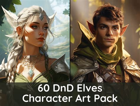 Dnd 60 Elves Character Portrait Art Bundle, D&D Pictures, Player ...