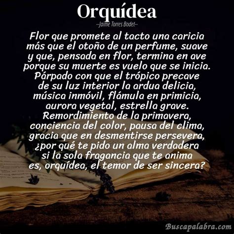 Poema Orquídea de Jaime Torres Bodet Análisis del poema