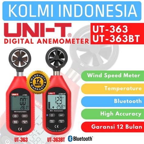 Jual Uni T Mini Digital Bluetooth Anemometer Wind Speed Meter Ut