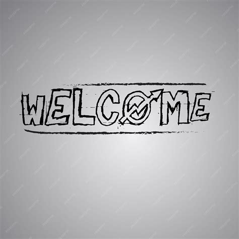 Premium Vector | Welcome lettering design