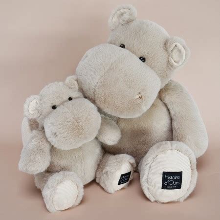 Histoire D Ours Peluche Hippopotame Beige Sable 40 Cm HIP COOL