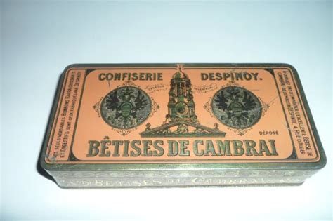 ANCIENNE BOITE METAL Betises De Cambrai Confiserie Despinoy Marque