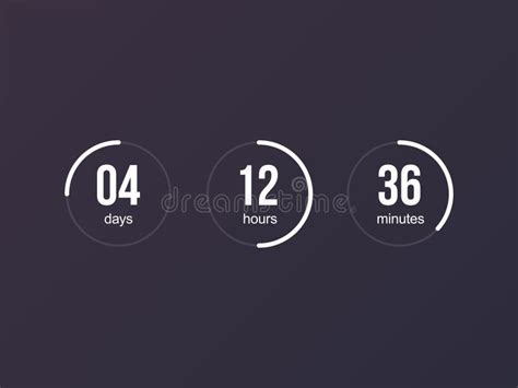 Countdown Timer Vector Modern Clock Counter Stock Illustration