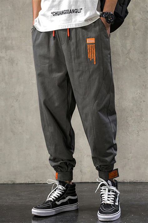 Baggy Pants With Tight Ankles M Gray Harem Pants Men Fashion