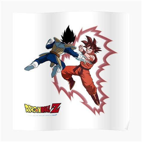 Goku Vs Vegeta Poster By Shop On71 Redbubble