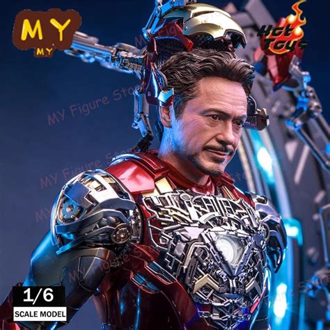 Original Hot Toys Iron Man Mk Action Figure Ironman Mark Suit Up Gantry Avengers Ht