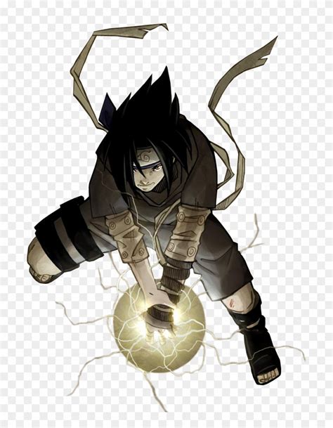 Sasuke Black Outfit Chidori