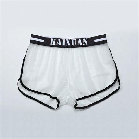 Sexy Men PVC Underwear Boxer Shorts Gay Sissy Panties See Through Transparent Male Underpants