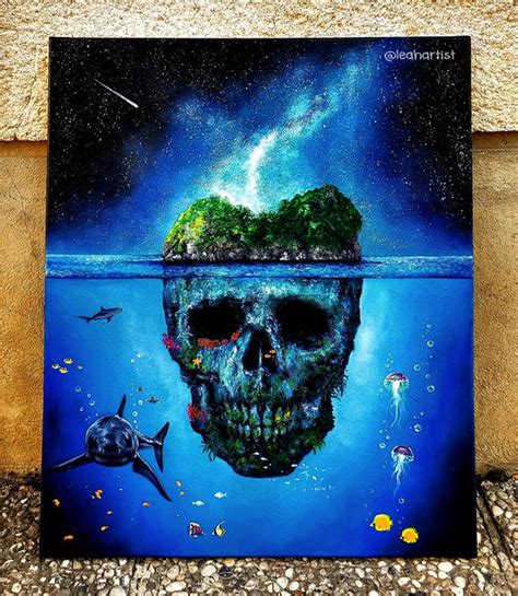 Skull painting by Cleicha on DeviantArt