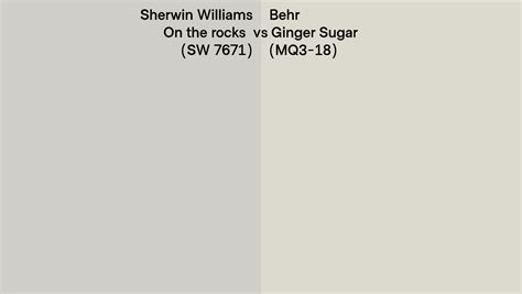 Sherwin Williams On The Rocks SW 7671 Vs Behr Ginger Sugar MQ3 18