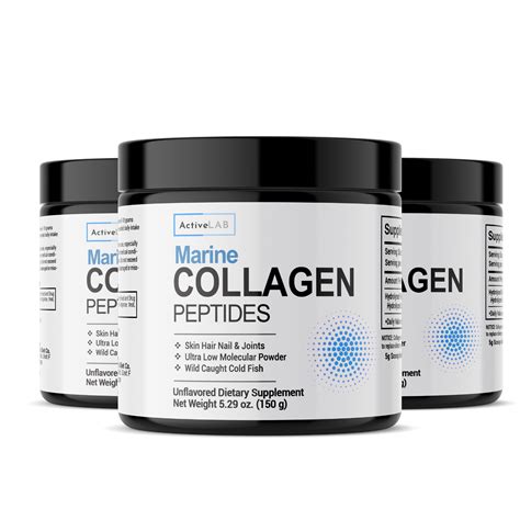 Wild Caught Marine Collagen Peptides Low Molecular Powder Live Active Lab