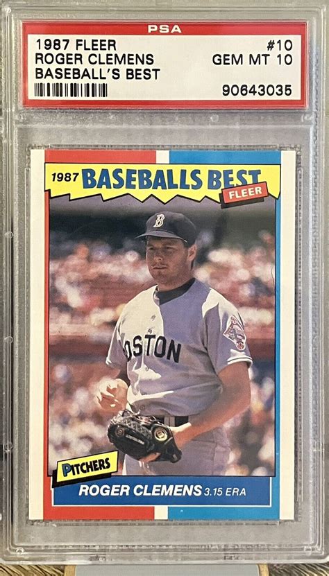 ROGER CLEMENS 1987 Fleer Baseballs Best PSA 10 GEM MT 10 POP 16