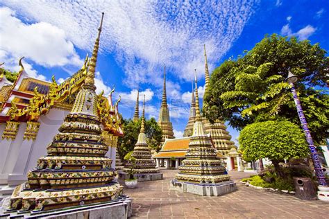 Pagode Im Wat Pho In Bangkok Thailand Stock Bild Colourbox