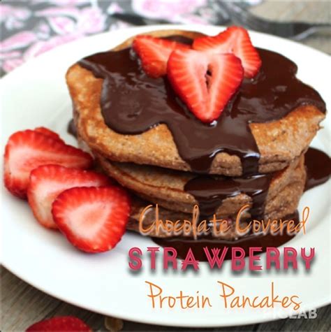 Ripped Recipes Chocolate Covered Strawberry Protein Pancakes