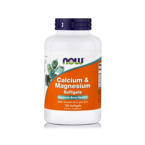 Now Calcium & Magnesium W/ D3 & Zinc 120 Softgels - Limassol Pharmacy