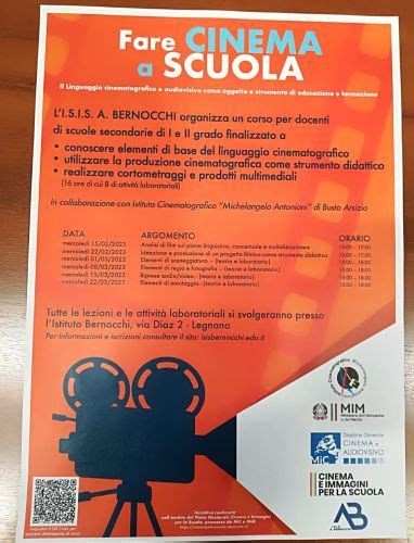 Il Bernocchi Fa Scuola Di Cinema Parte Oggi Il Corso Fare Cinema A