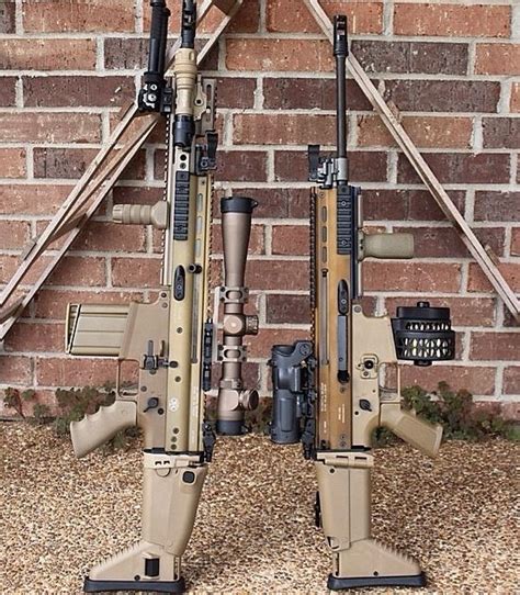 On Left Scar H With Bipod And Large Scope Sight On Right Scar L With