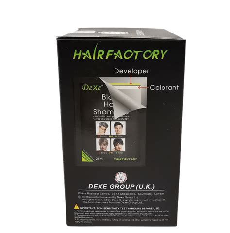 Dexe Black Hair Shampoo Dye Men/Women 25ml-10 Sachet Per Box – Megamall ...