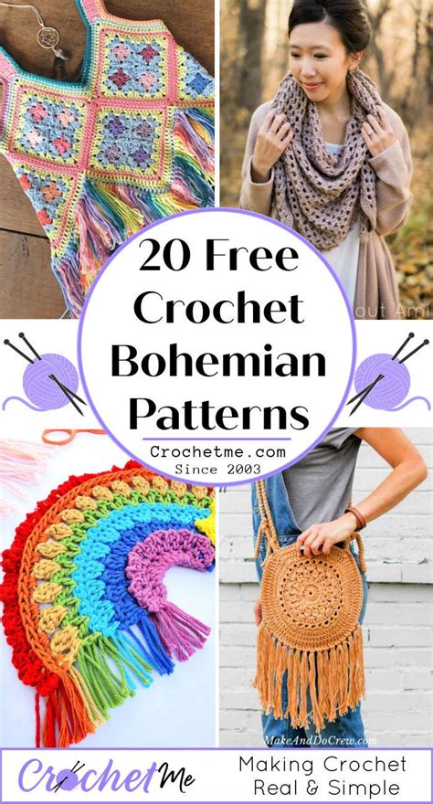 20 Free Boho Crochet Patterns | Free Bohemian Crochet Patterns