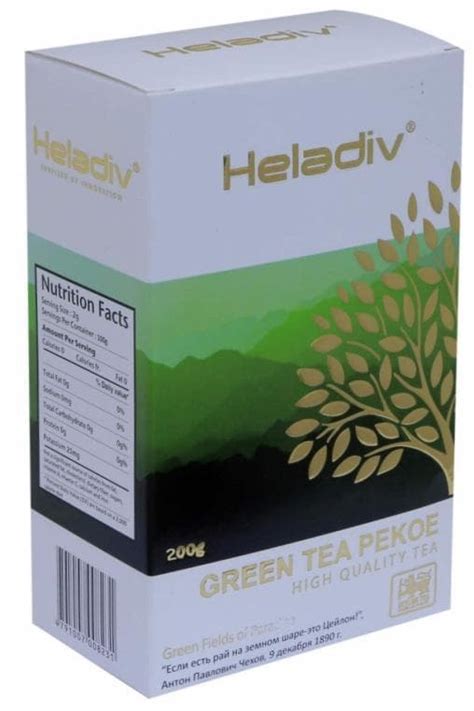 Чай зелёный Heladiv Earl Grey pekoe листовой 200 г – цена, описание, фото