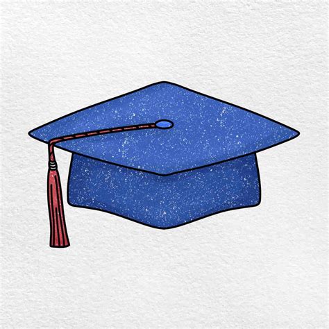 Graduation Cap Drawing Easy Helloartsy