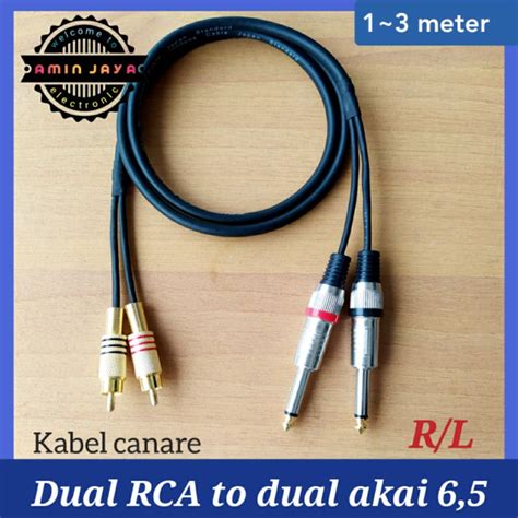 Jual Kabel Dual Jack Rca To Akai Kabel Canare Japan Standard Shopee