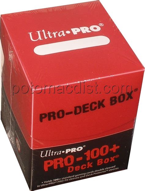 Ultra Pro Pro 100 Deck Box Red 10 Deck Boxes Potomac Distribution