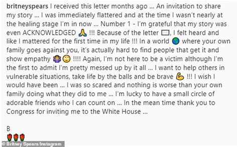 Britney Spears Shares Letter She Received From Us Congress