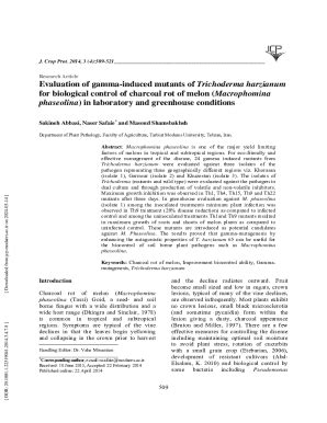 Fillable Online Jcp Modares Ac Biological Control Of Charcoal Rot In