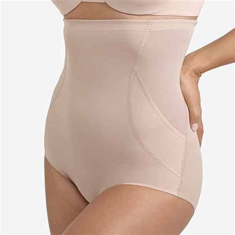 Culotte Taille Haute Gainante FIT AND FIRM Nude En Nylon Miraclesuit Fitancy