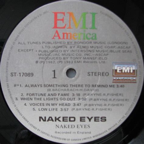 Naked Eyes Naked Eyes Vinyl Lp Canadian Pressing Record Cellar Canada