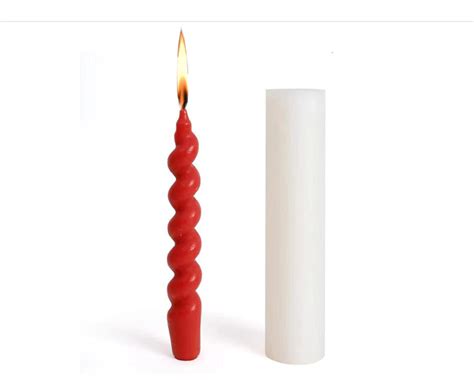 Spiral Taper Candle Mold Taper Mold Diy Silicone Candle Etsy