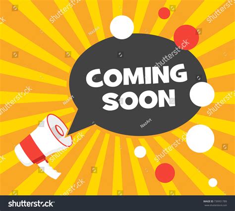 Coming Soon Vector Illustration Banner Announcement Stock Vector ...