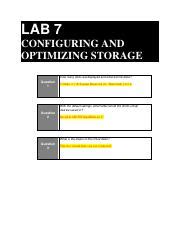 Lab Pdf Lab Configuring And Optimizing Storage How Many