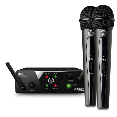 AKG WMS40 Mini Dual Wireless Vocal Microphone System at Gear4music