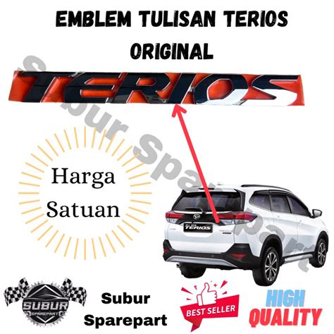 Jual Logo Emblem Tulisan Terios Original Shopee Indonesia