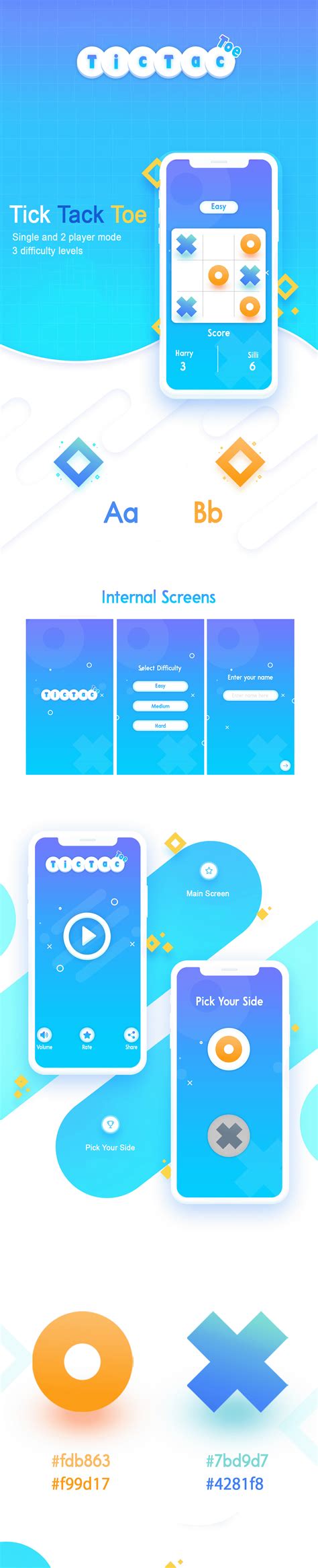 Tic Tac Toe Game Uiux Design Behance