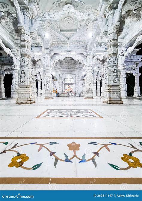 All White Marble Temple Stock Image Image Of Mandir 262511197