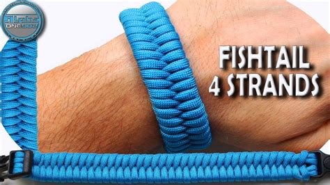 How To Make Paracord Bracelet FISHTAIL 4 Strands DIY Paracord Bracelet