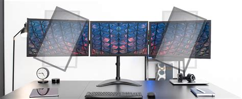 Vivo Triple Monitor Mount Fully Adjustable Desk Free Stand