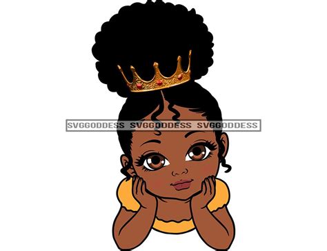 Afro Cute Baby Girl Posing Adorable Big Beautiful Eyes Crown Etsy