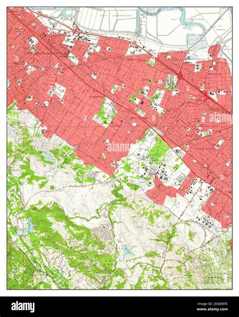 Palo Alto California Map 1961 124000 United States Of America By