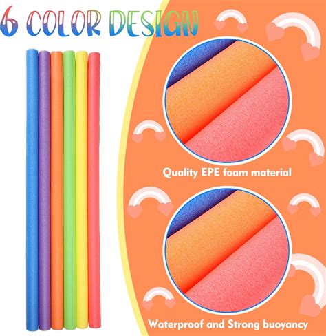 Nezyo 12 Pack Jumbo Pool Noodles Large Swim Noodles For Swimming And