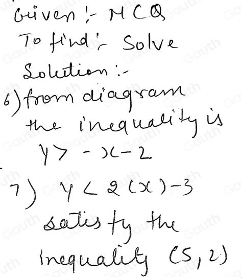 Solved 6 Which Is The Correct Inequality For The Shaded Region A Y X 2 B Y X 2 C Y D Y