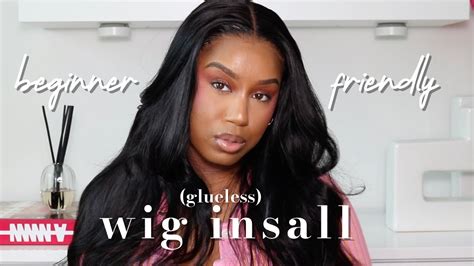 Easy Beginner Friendly Wig Tutorial Glueless Wig No Customization