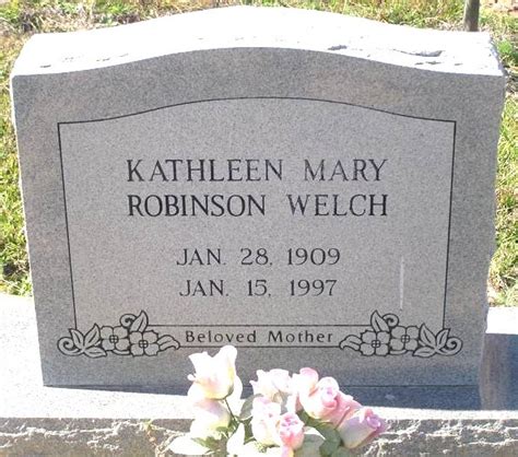 Kathleen Mary Robinson Welch 1909 1997 Mémorial Find A Grave