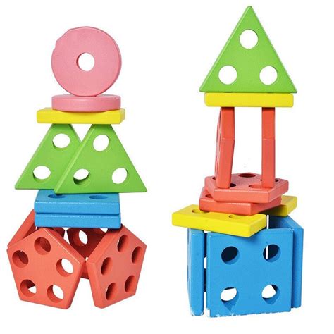 Wooden Sorting Stacking Color Learning Toy Educational Etsy