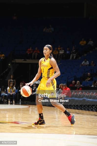 Skylar Diggins Of The Tulsa Shock Handles The Ball Against The News